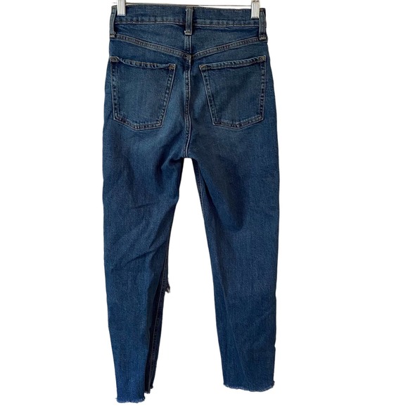 Old Navy Sky-Hi Straight Extra High Rise Denim Blue Jeans Size 0 - Picture 4 of 4